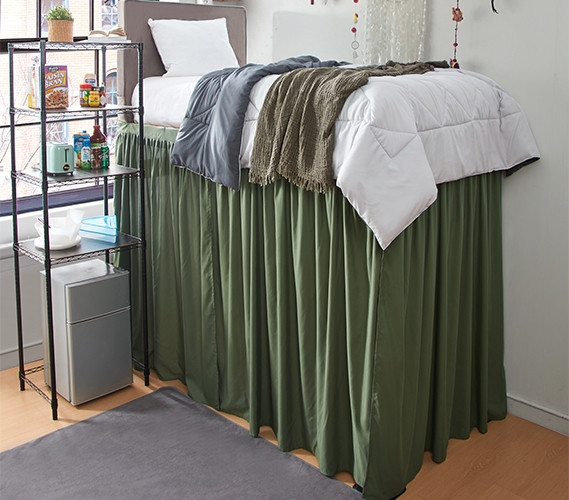 Mattress Green Maxi Skirt Queen Size Adjustable Bed Skirt Twin XL