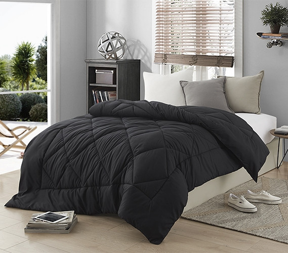 Dorm Bedding Black Comforter Twin XL College Bedding Comforter