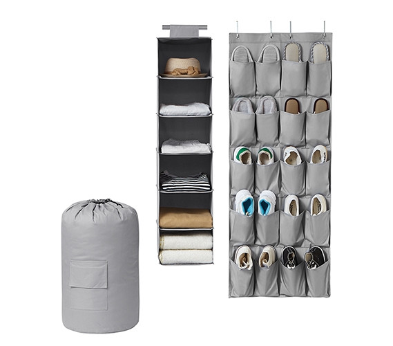 g*e様 『TUSK』ボックスセット TUSK® 3-Piece College Closet Pack - Gray (Over Door Shoe Version)