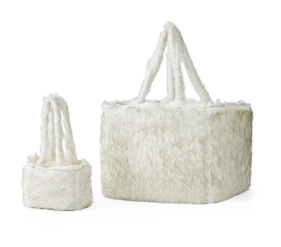 再販完売SeaRoomlynn✳︎ECO FUR TOTE BAG 新品 Soft Plush Tote Bag Arctic Moss Tundra Green Unique Dorm Supplies