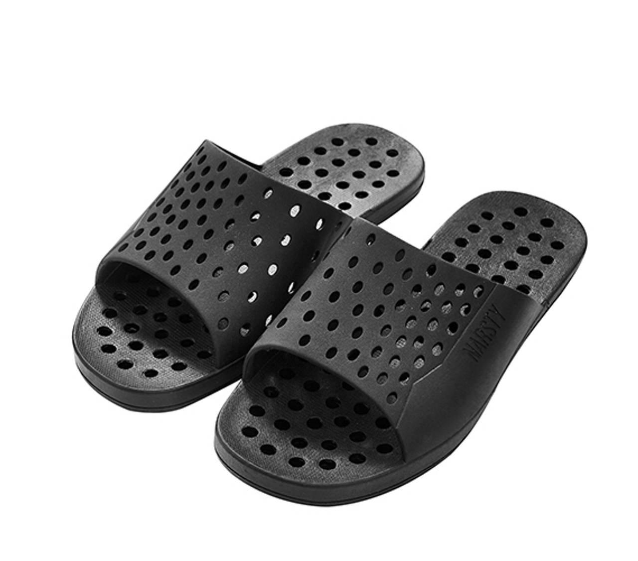 Black College Shower Shoes Clean Men's Shower Sandals for College
