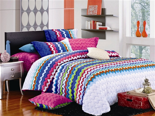 Rainbow Splash Twin XL Comforter Set College Ave Designer Series