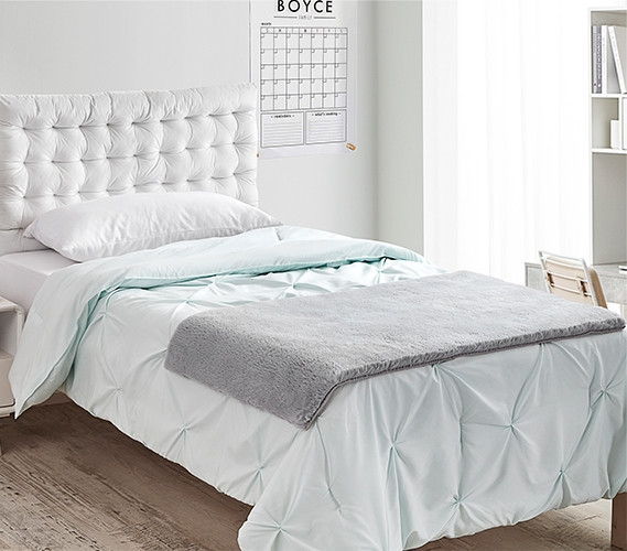 Hint of Mint Pin Tuck Twin XL Comforter