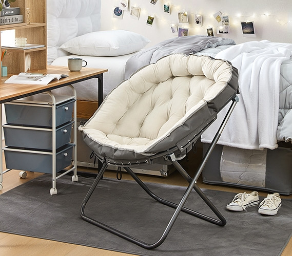 Affordable Dorm Decor Comfy Saucer Chair With Removable Cover