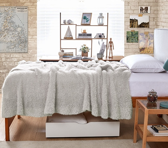 Must-Have Dorm Room Items Crazy Messy Plush Throw Blanket Cozy