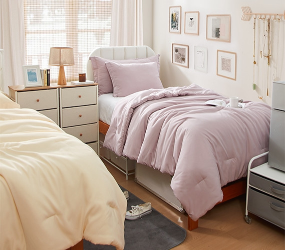 Designer Dorm Bedding Essentials Cozy Twin Extra Long Purple