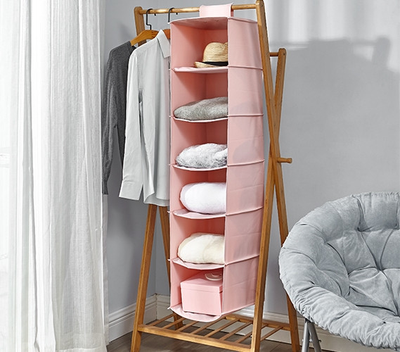 Hanger Hanging Knitwear Essential College Storage Supplies Pink