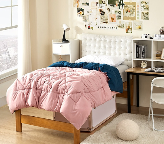 Most Popular Dorm Room Items Silver Pink/Nightfall Navy