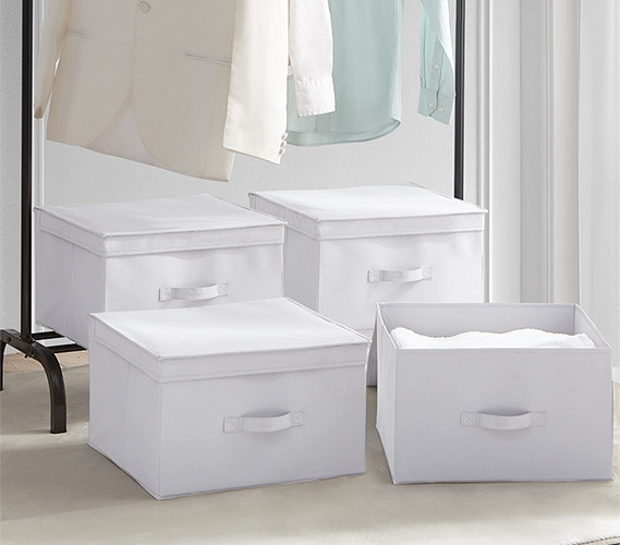 Dorm Room Organization Products: TUSK Jumbo Storage Box 4-Pack - White
