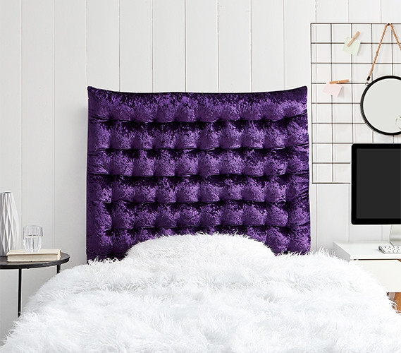 Glam Dorm Decor Purple Twin XL Headboard Cute College Bedding