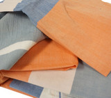 Machine Washable Extra Long Twin Dorm Sheets Blue and Orange XL Twin Sheet Set