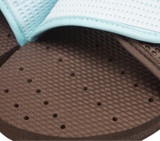 Showaflops - Women's Antimicrobial Shower Sandal - Black/Turquoise