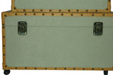 Sturdy and Stylish - Classic Canvas Dorm Room Trunk - Sahara Taupe - Great For Transporting Dorm Stuff