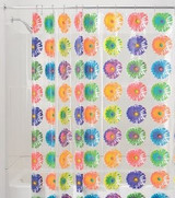 Bloom Painted Flower Shower Curtain Dorm Essentials