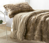Faux Fur College Comforter with Matching Standard Size Dorm Pillow Sham Coma Inducer Luxury Bedding Brand Twin XL Bedspread