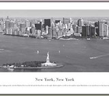 New York City, New York - Black and White Panorama