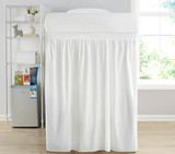 White Extra Long Twin Bed Skirt Panel With Ties Bedskirt for Bunk Beds Lofted Dorm Beds White Extra Long Twin Bed Skirt Panel With Ties Bedskirt for Bunk Beds Lofted Dorm Beds