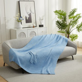 Twin XL Extra Long Bedding Cozy Dorm Essentials Light Blue Fleece Blanket for College Bed Dimensions Girls Frist Apartment Supplies Twin XL Extra Long Bedding Cozy Dorm Essentials Light Blue Fleece Blanket for College Bed Dimensions Girls Frist Apartment Supplies