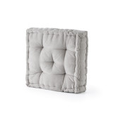 Cute Aesthetic Modern Small Apartment Setup Extra Large Floor Cushion Tufted Seating Pouf Neutral Dorm Room Decor