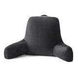 Black Dorm Bedding Essentials College Student Gift Ideas Cozy First Apartment Packing List High Back Support Pillow for Bed Adjustable Cushion with Arms