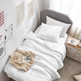 Extra Long Twin Comforter Neutral Dorm Room Decor Basics Pure White College Bedding Essentials