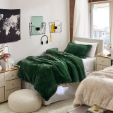 Extra Long and Extra Wide Twin Plush Bedspread for Dorm Beds Warm and Cozy Dorm Bedding Essentials