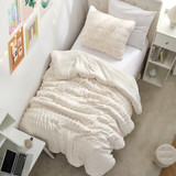Wrinkle Rolls Chunky Bunny - Coma Inducer® Twin XL Comforter Set - Cream Sands