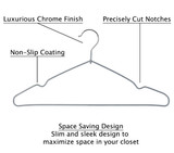 Non-Slip White Hangers - Pack of 25