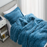 Best Dorm Bedding for College Guys Soft and Stylish Blue College Bedspread and Blue Dorm Pillow Sham Set