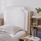 Tavira Allure® Outlet College Dorm Headboard - Corded Raised - White