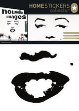 Black & White Splash Paint Type - Marilyn Monroe - Peel N Stick