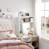 Easy to Assemble College Shelving Minimalist Style College Decor Pieces for College Girls