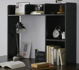 REFURB Classic Dorm Desk Bookshelf - Black