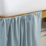 Cotton Dorm Bungee Bed Skirt 3 Panel Set - Faded Denim