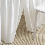 Microfiber Dorm Desk Skirt - White
