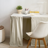 Cotton Dorm Bungee Desk Skirt - Sepia Beige