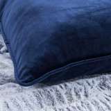 Rainha® Velvet Dutch Euro Pillow - Navy