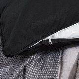 Rainha® Cotton Dutch Euro Pillow - Black