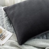 Rainha® Velvet Euro Pillow - Gray