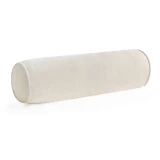Rainha® Velvet Bolster Pillow - Creamy Beige
