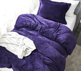 Fleece Twin XL Bedding set with Pillow Covers Extra Long Duvet Cover for College Student Must Haves Girls Dorm Room Essentials