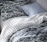 College Dorm Comforter Twin XL Bedding White Scribble Design