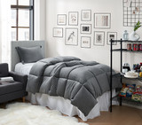 Trendy Neutral Dorm Decor Inspo for Your Twin Extra Long Bed Soft and Stylish Gray College Bedding Essentials