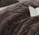 Extra Long Twin Comforter Set Brown Dorm Bedding Essentials Fluffy Faux Fur Bedspread for College Student Must Haves