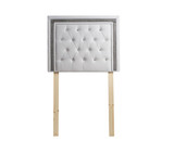 Tavira Allure College Dorm Headboard - Glacier Gray with Black Crystal Border Tavira Allure College Dorm Headboard - Glacier Gray with Black Crystal Border