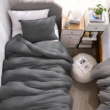 College Student Must Haves Guys Dorm Room Essentials Gray Twin XL Bedding set with Pillow Covers Extra Long Comforter