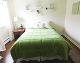 College Plush Comforter - Avocado Green - Twin XL Dorm Room Bedding