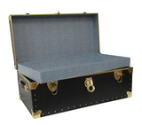 USA Made Brass Plated Footlocker with Tray