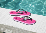 Showaflops - Women's Antimicrobial Shower Sandal - Hot Pink/Black - Needed For College