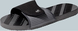 Showaflops - Men's Antimicrobial Shower Sandal - Black/Gray - Comfy Shower Sandals